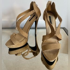 Forever 21 Tan Suede Heels